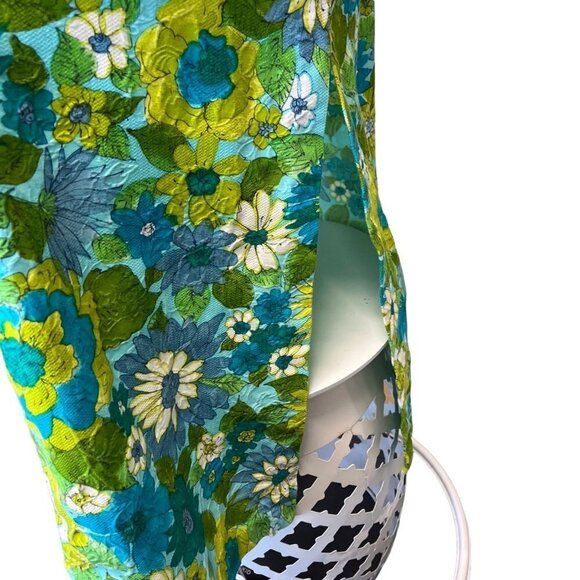 Vintage 60s 70s Mod Maxi Dress Empire Waist Tulle Net Sleeves Hand Made SMALL - Picture 5 of 13